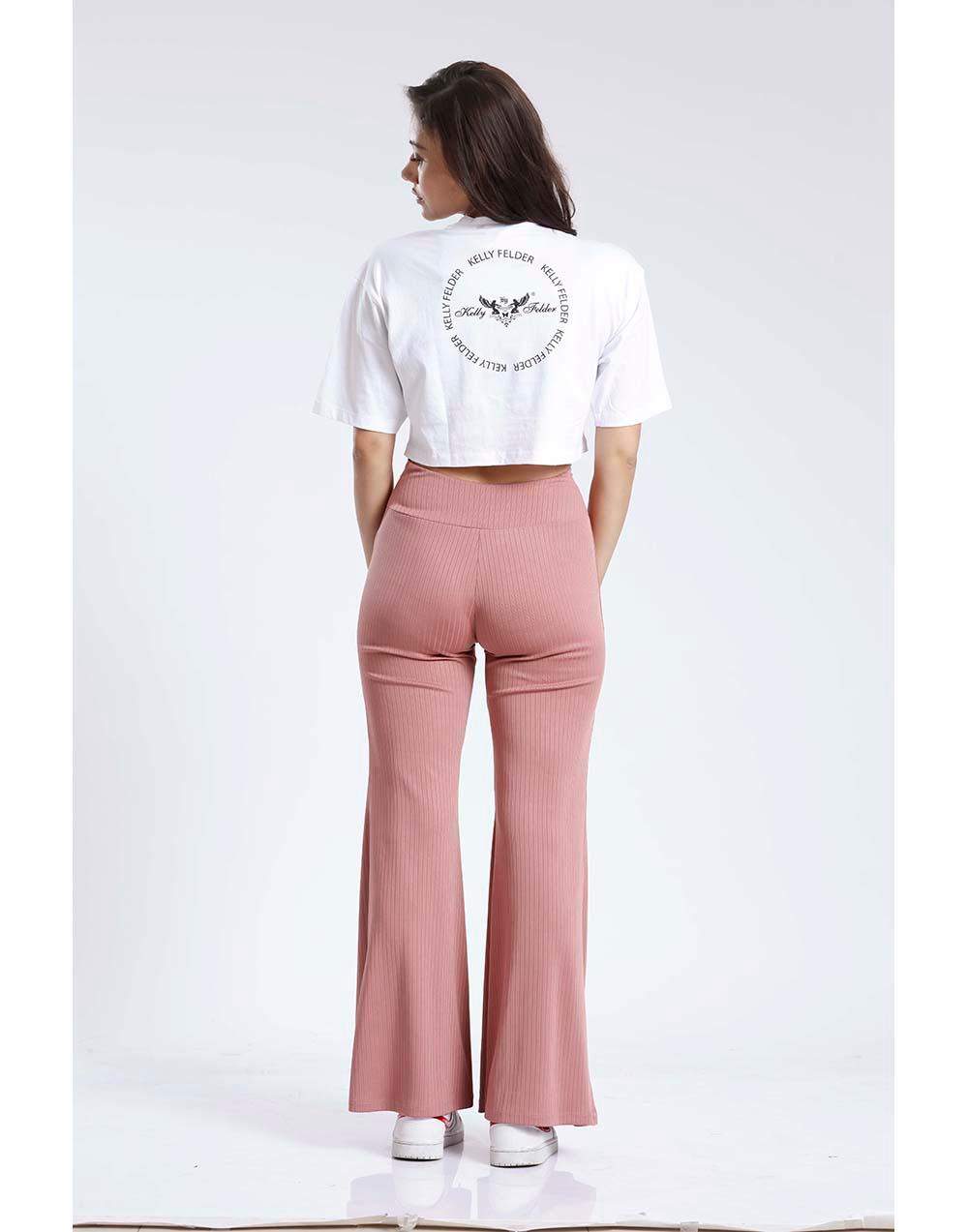 Ezwear Ribbed Flare Pant