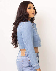 DENIM STUD JACKET