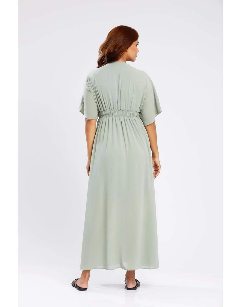 Xiomara Plunging Neckline Maxi Dress