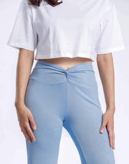 Ezwear Ribbed Flare Pant