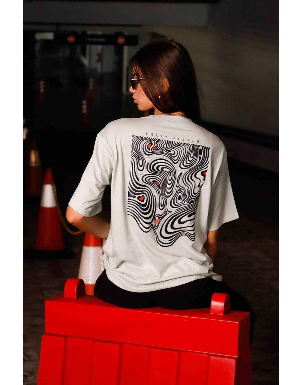 Maze Graphic Oversized T Shirt