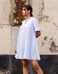 Graceful Glow Linen Dress