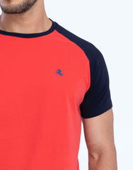 Veteran Raglan Sleeve Tee - Dark Coral