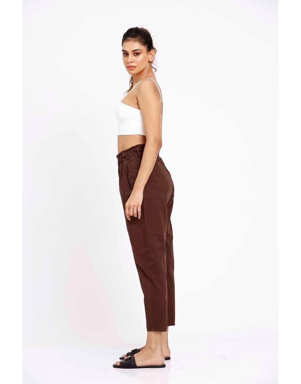 High Waisted Slouchy Trouser