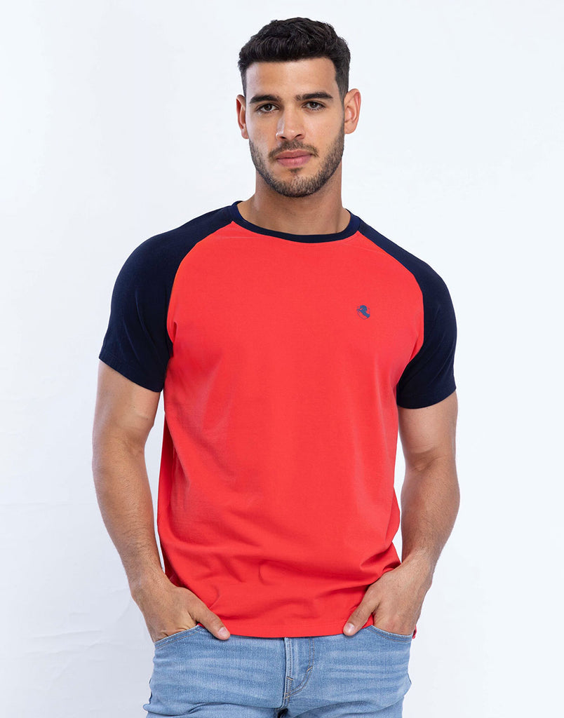 Veteran Raglan Sleeve Tee - Dark Coral