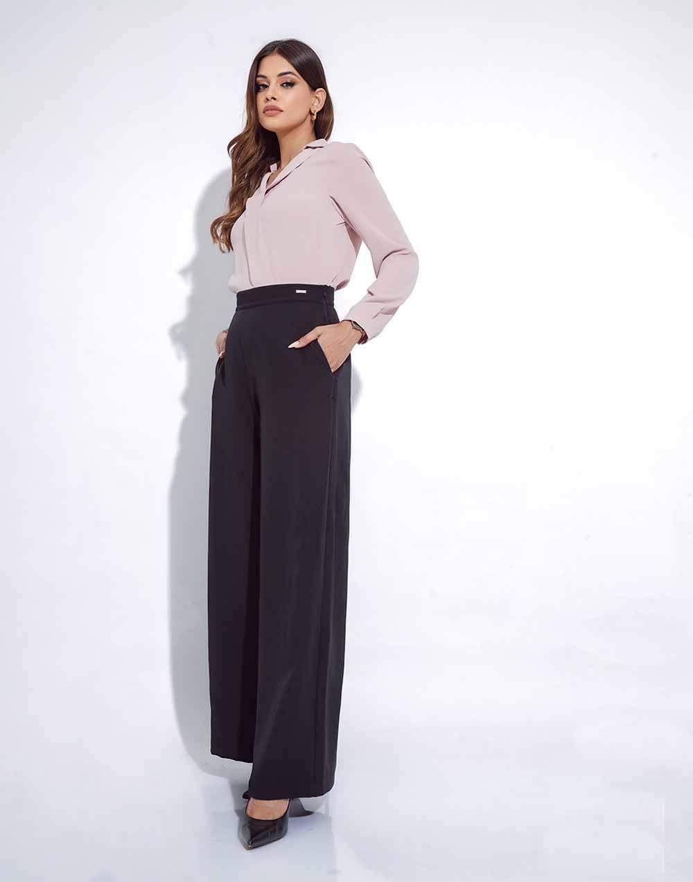 Bossy Lady High Waist Wide Leg Pant