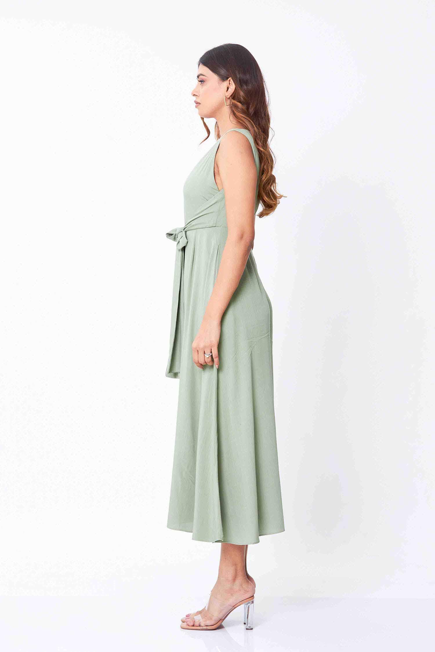 Julia Front Tie Midi Dress