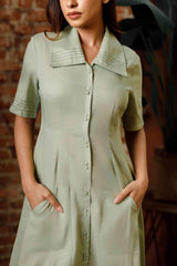 Mint Serenity Linen Dress