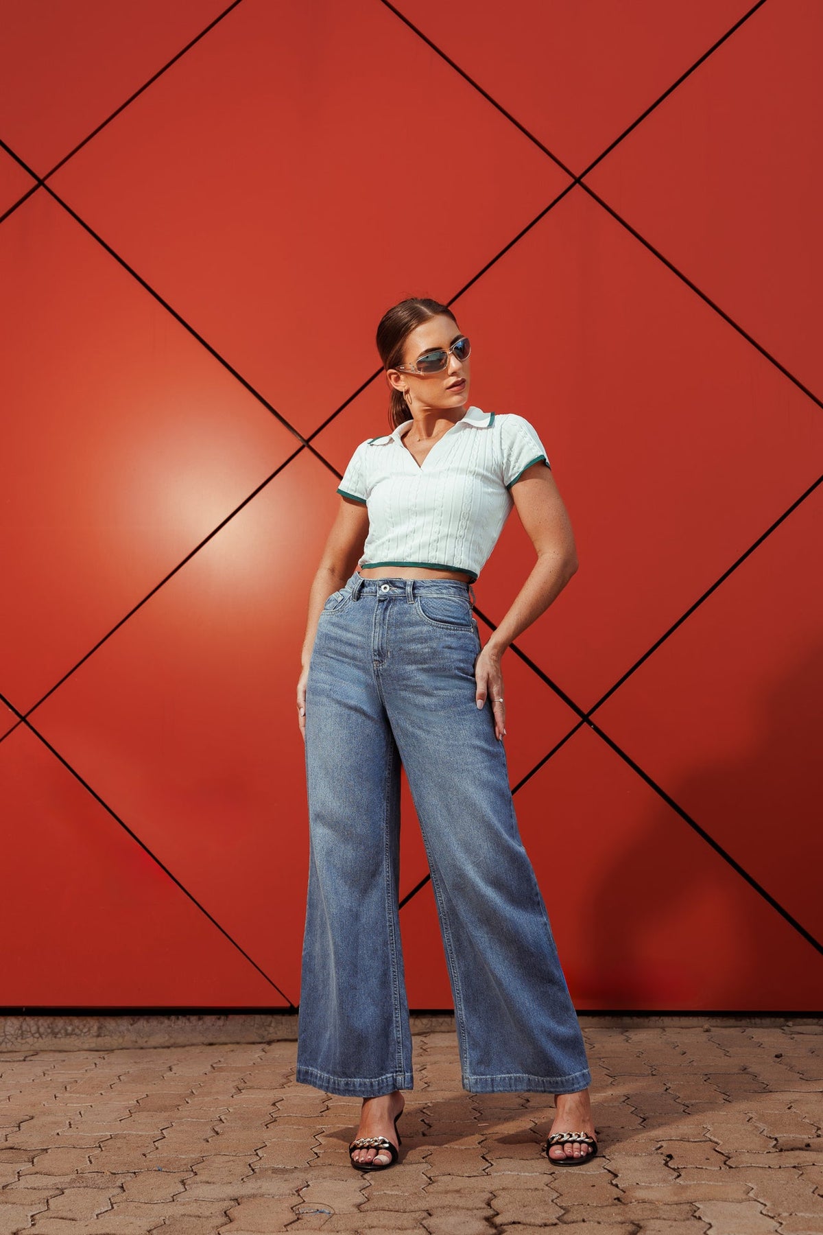 High-Rise Vintage wide Jeans