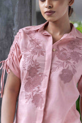 Gardenia Blosom Linen Top