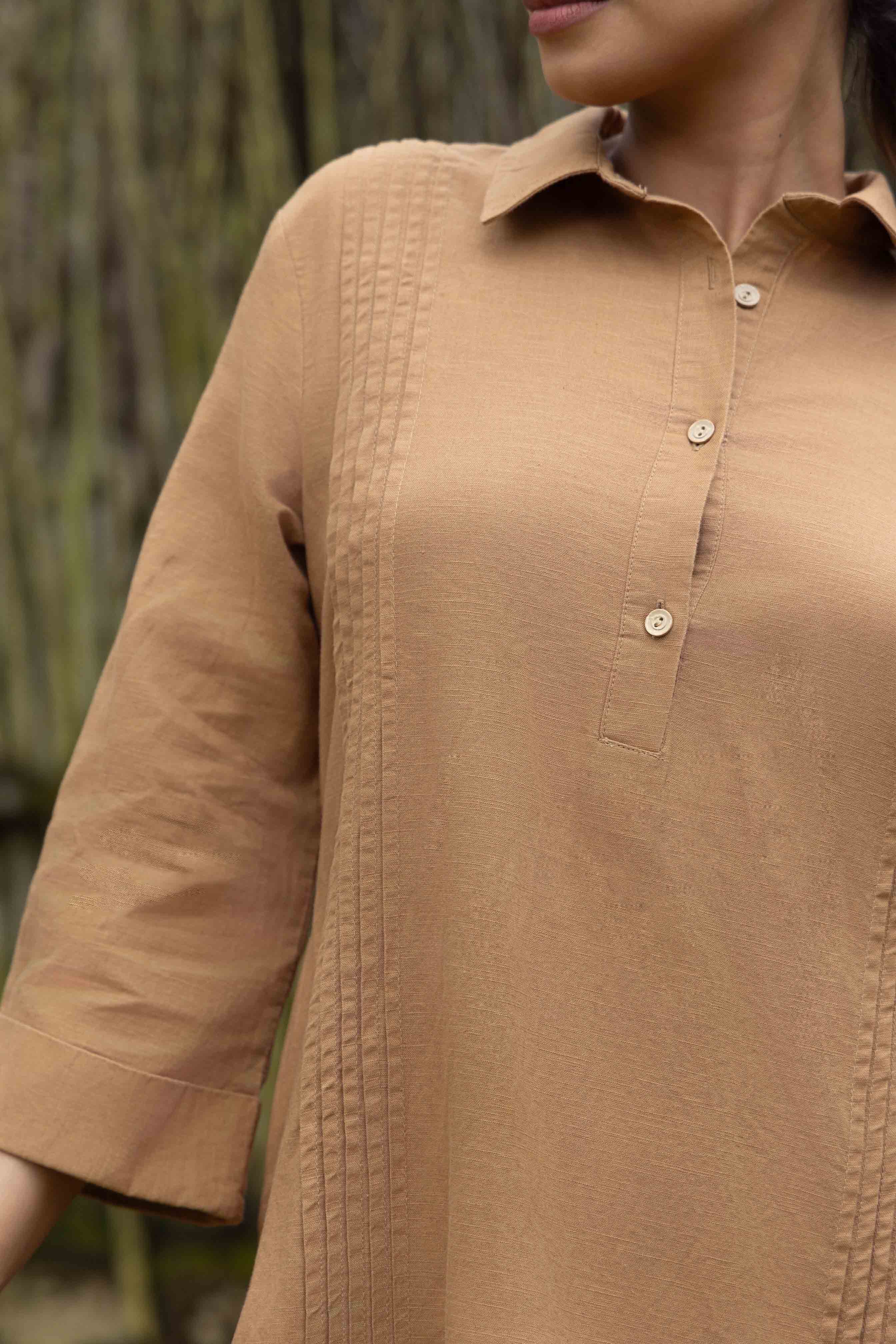 Sandstone Moment Linen Dress