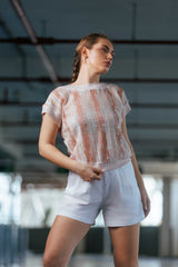 Mesh Contrast Top