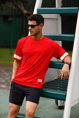 Own the game over sized printed tee SCY range - Red