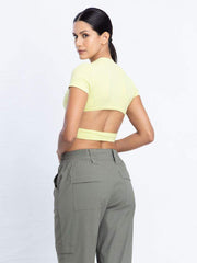 Sun breeze Crop Top with back cutout detail