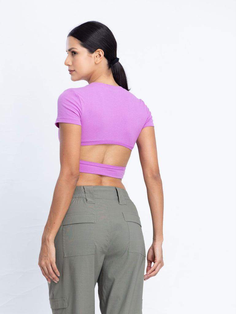 Sun breeze Crop Top with back cutout detail