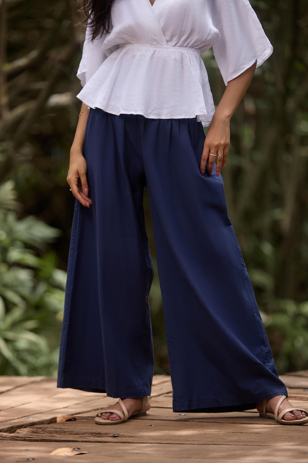 Aurelia Bloom Linen Top
