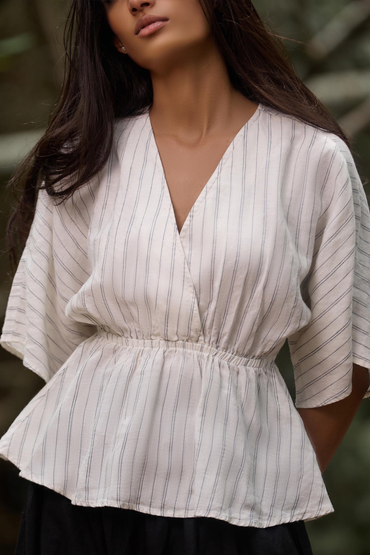 Aurelia Bloom Linen Top