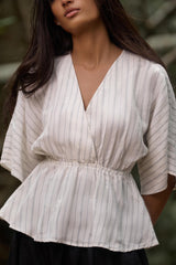 Aurelia Bloom Linen Top