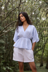 Aurelia Bloom Linen Top