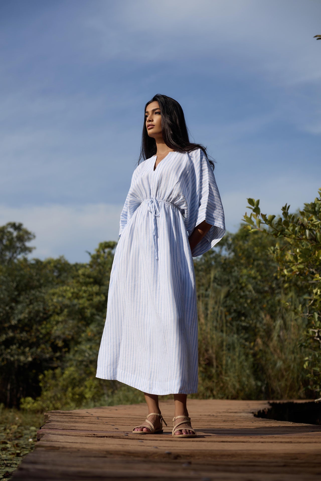 Soline Petal Linen Dress