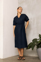 Olivine Elova Linen Dress