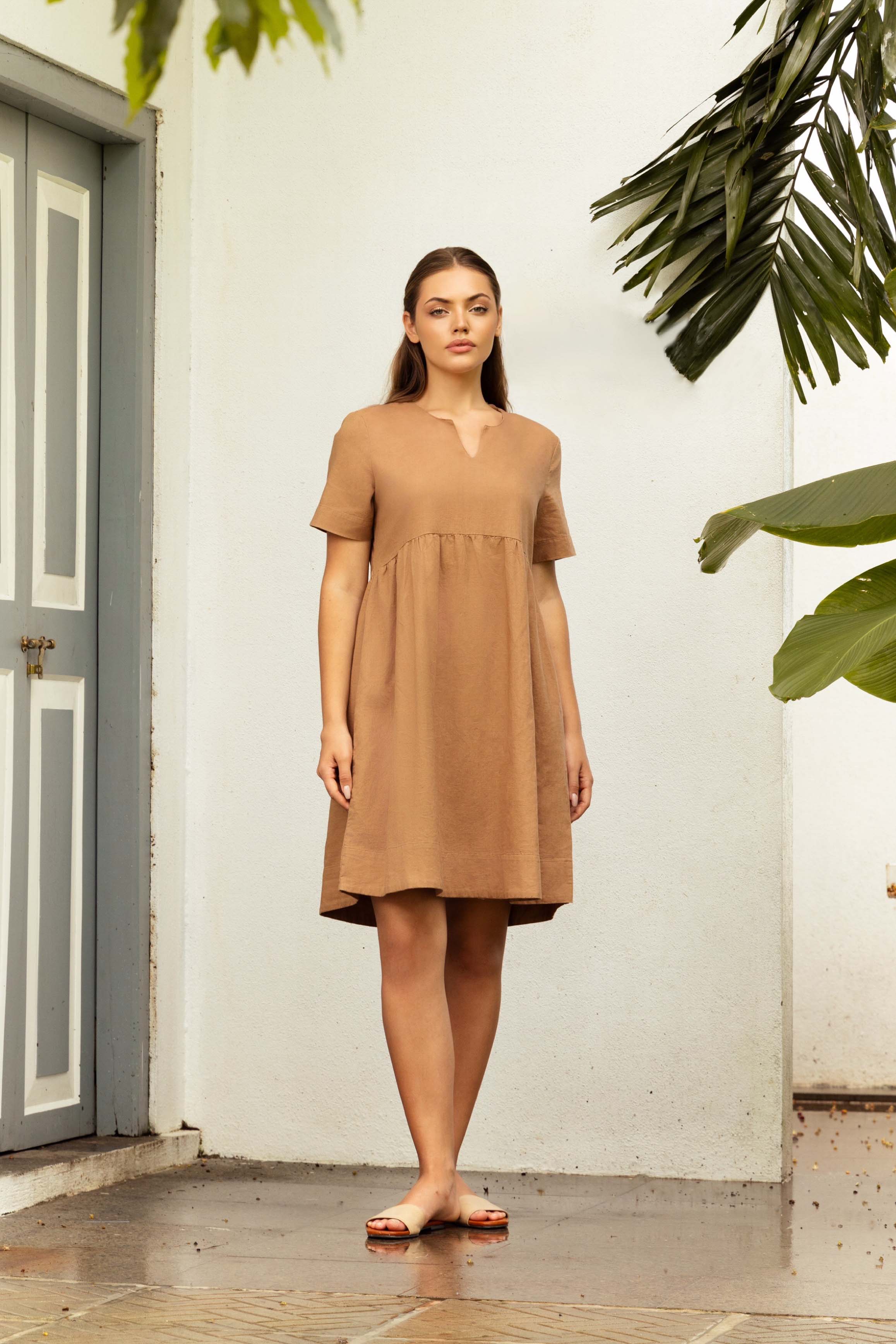 Verdelle Linen Dress