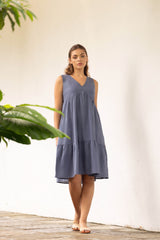 Ethereal Drift Linen Dress