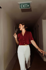 Opulence Buttoned Crop