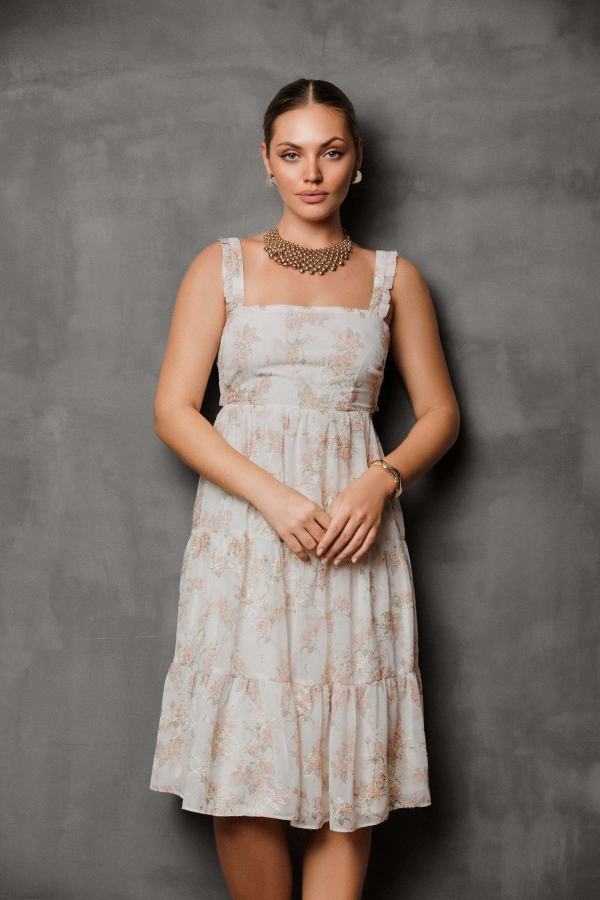 Bloom Aura Midi Dress