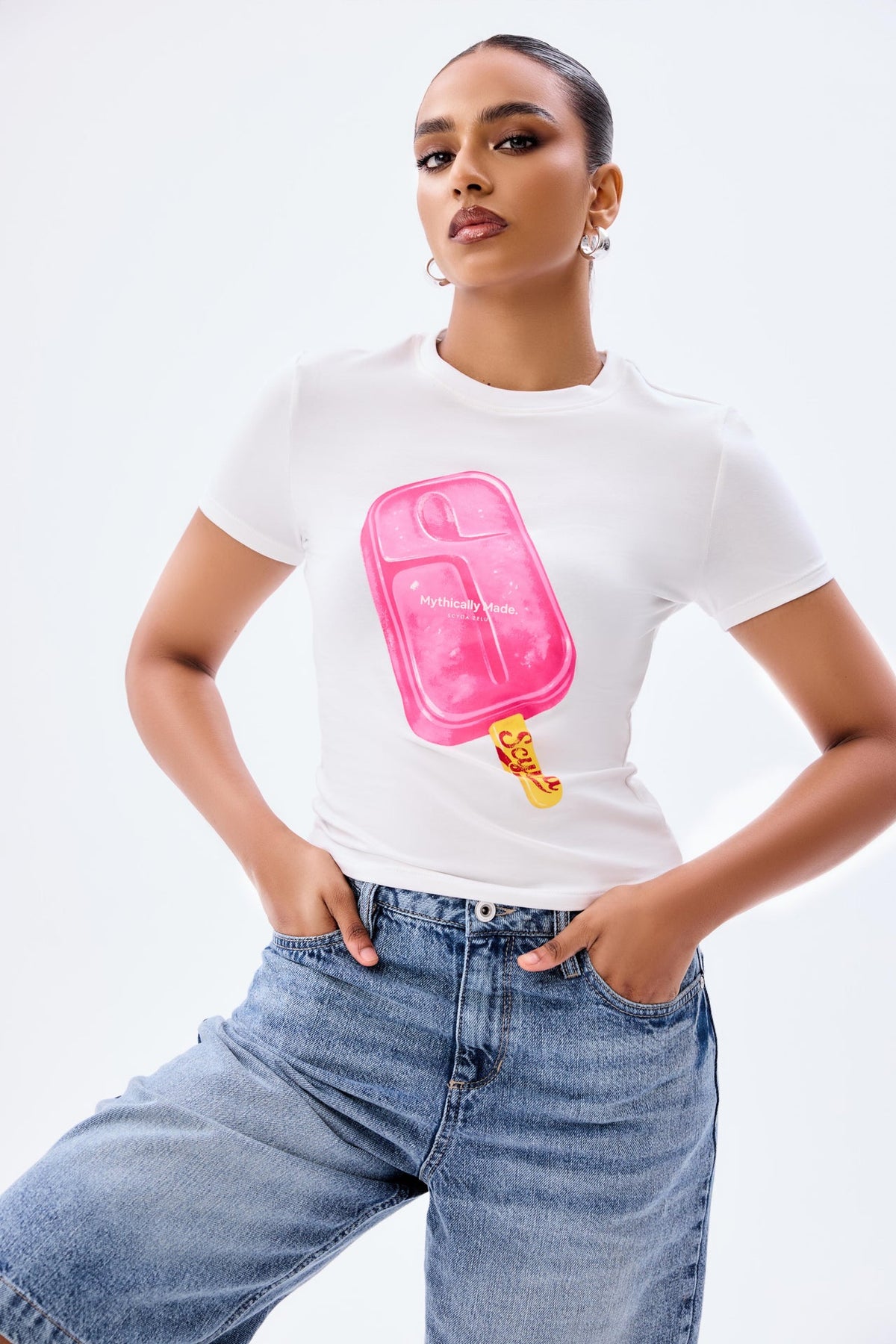 Pink Artifact Fitted Tee