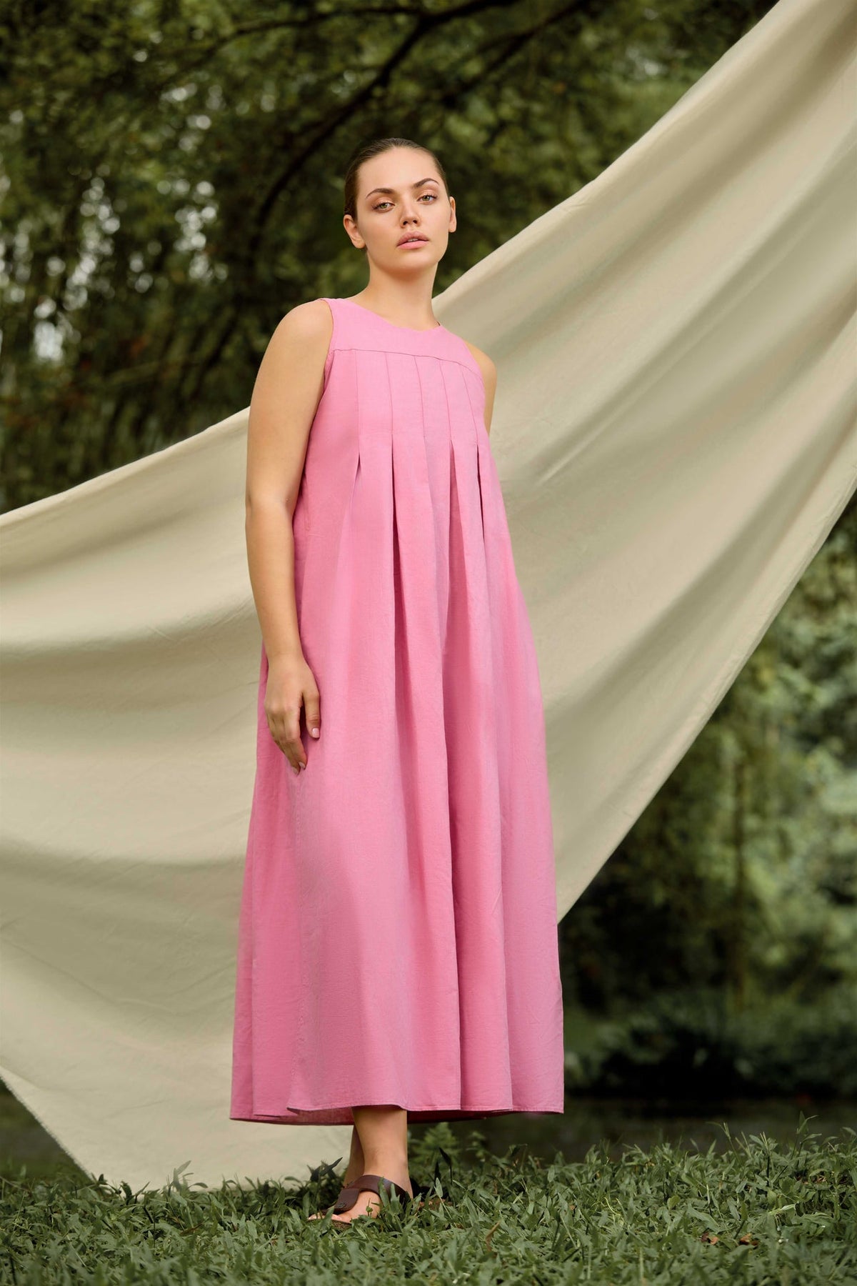 Rosalie Fern Linen Dress