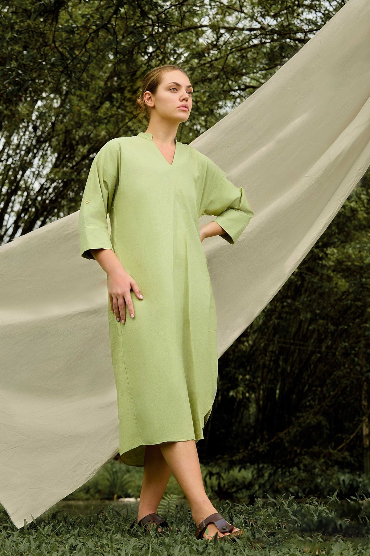 Nuvia Linen Shirt Dress