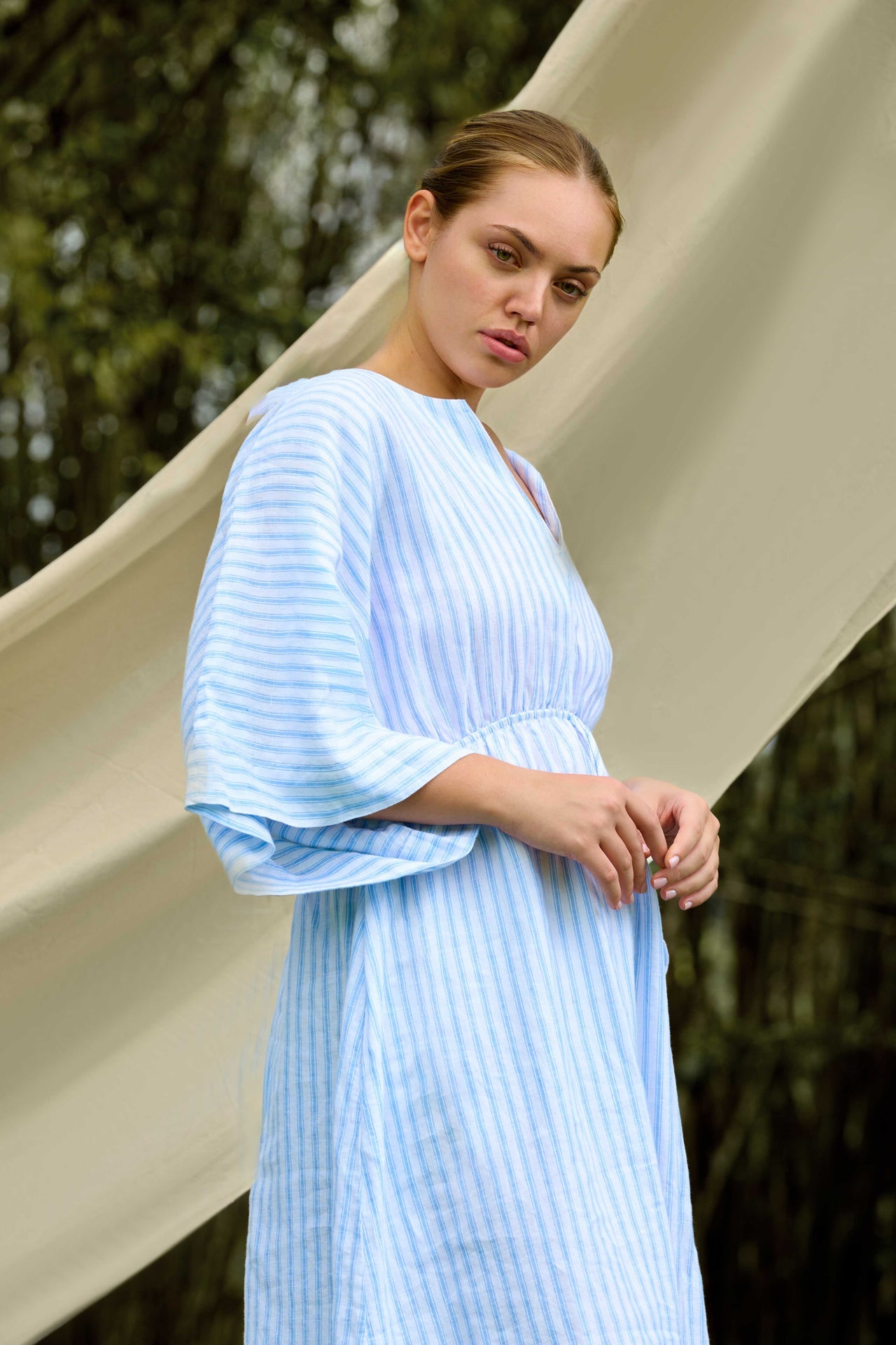 Soline Petal Linen Dress