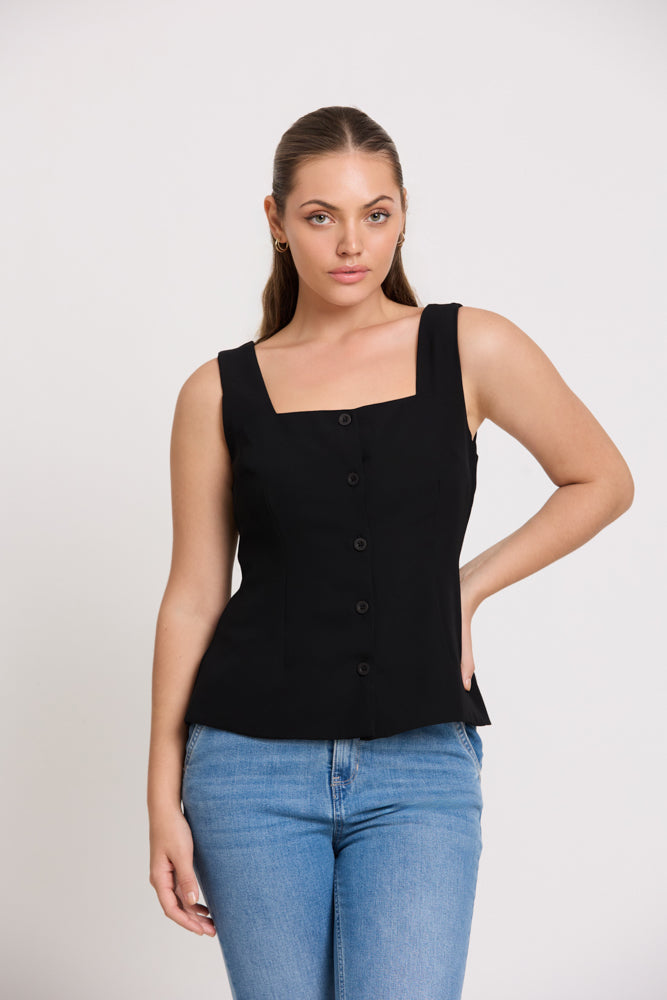 Yolanda Button Down Top