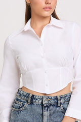 Astrid Corset Detail Long Sleeve Top