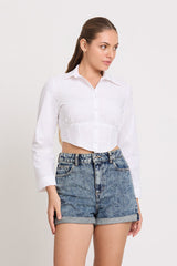 Astrid Corset Detail Long Sleeve Top