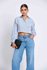 Summer Breeze Long Sleeve Crop Top