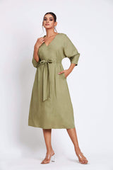 Madison Front Tie Midi Dress