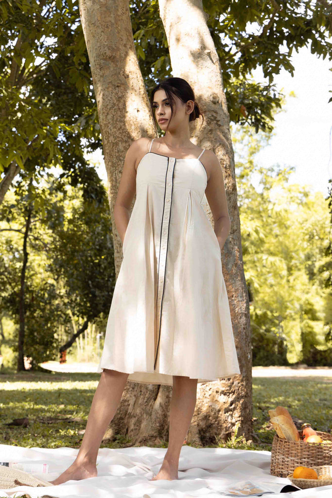 Radiant Reflection Linen Dress