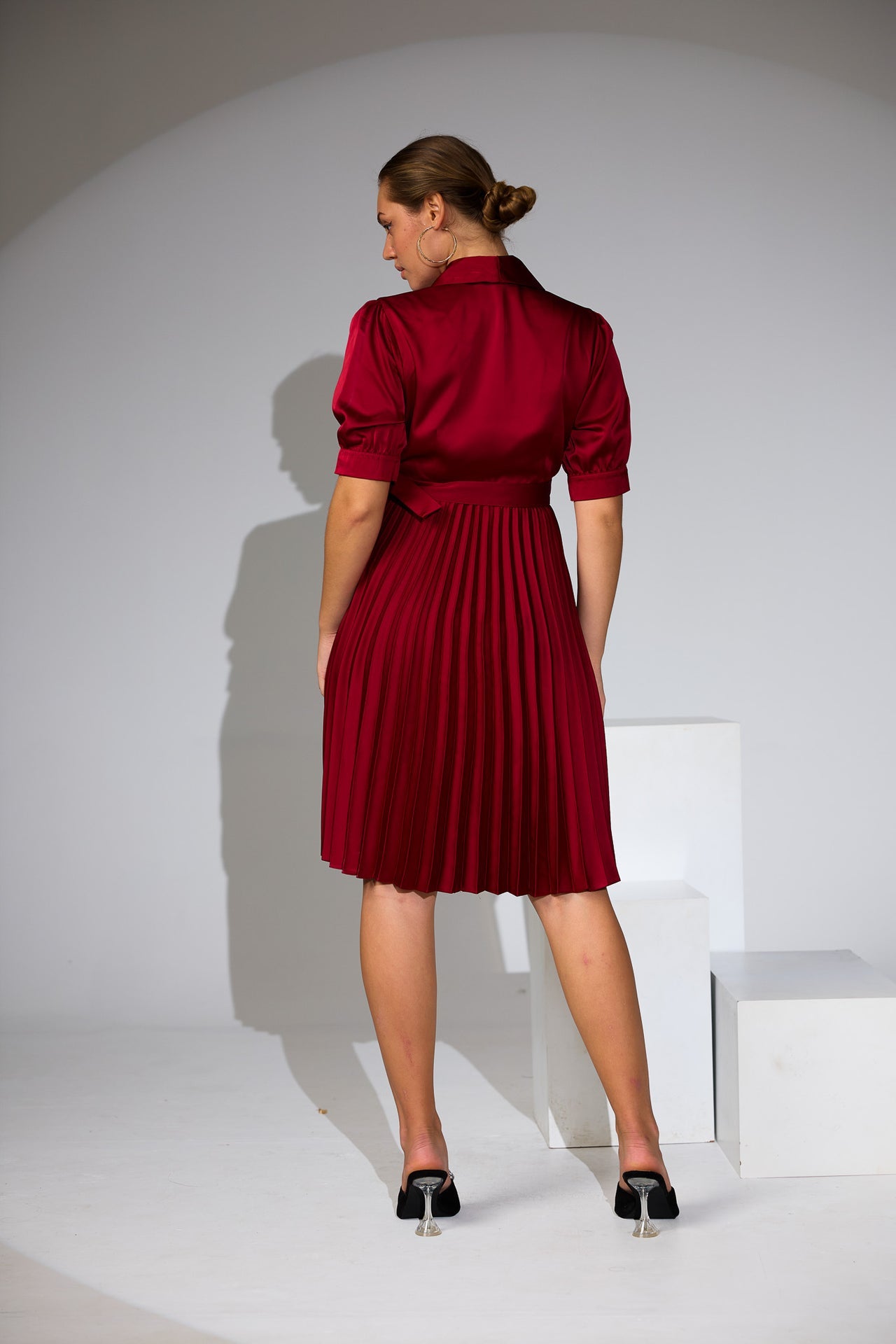 Pleated Reverie Midi Dress