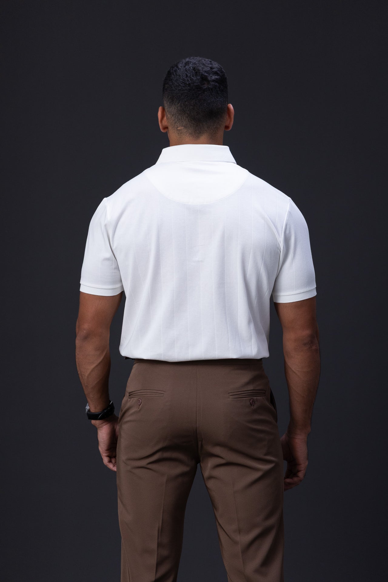 Gridline Tipped Collar Polo