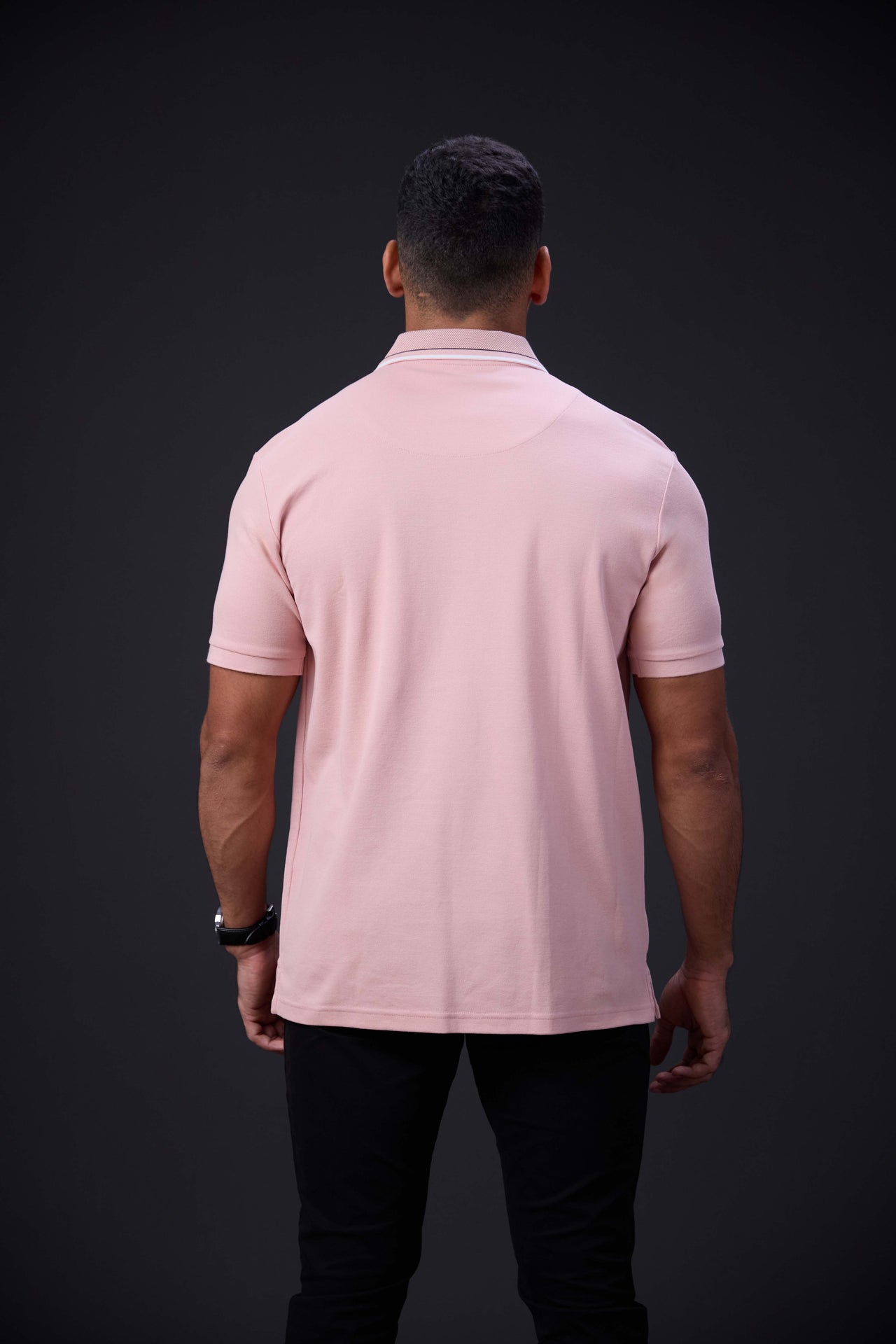 Gridline Tipped Collar Polo