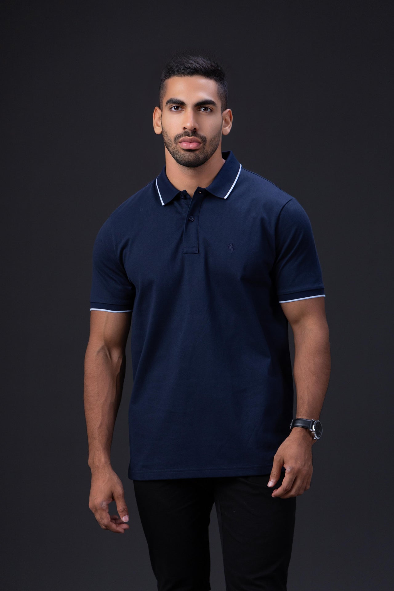 The Classic Contrast-Tipped Polo