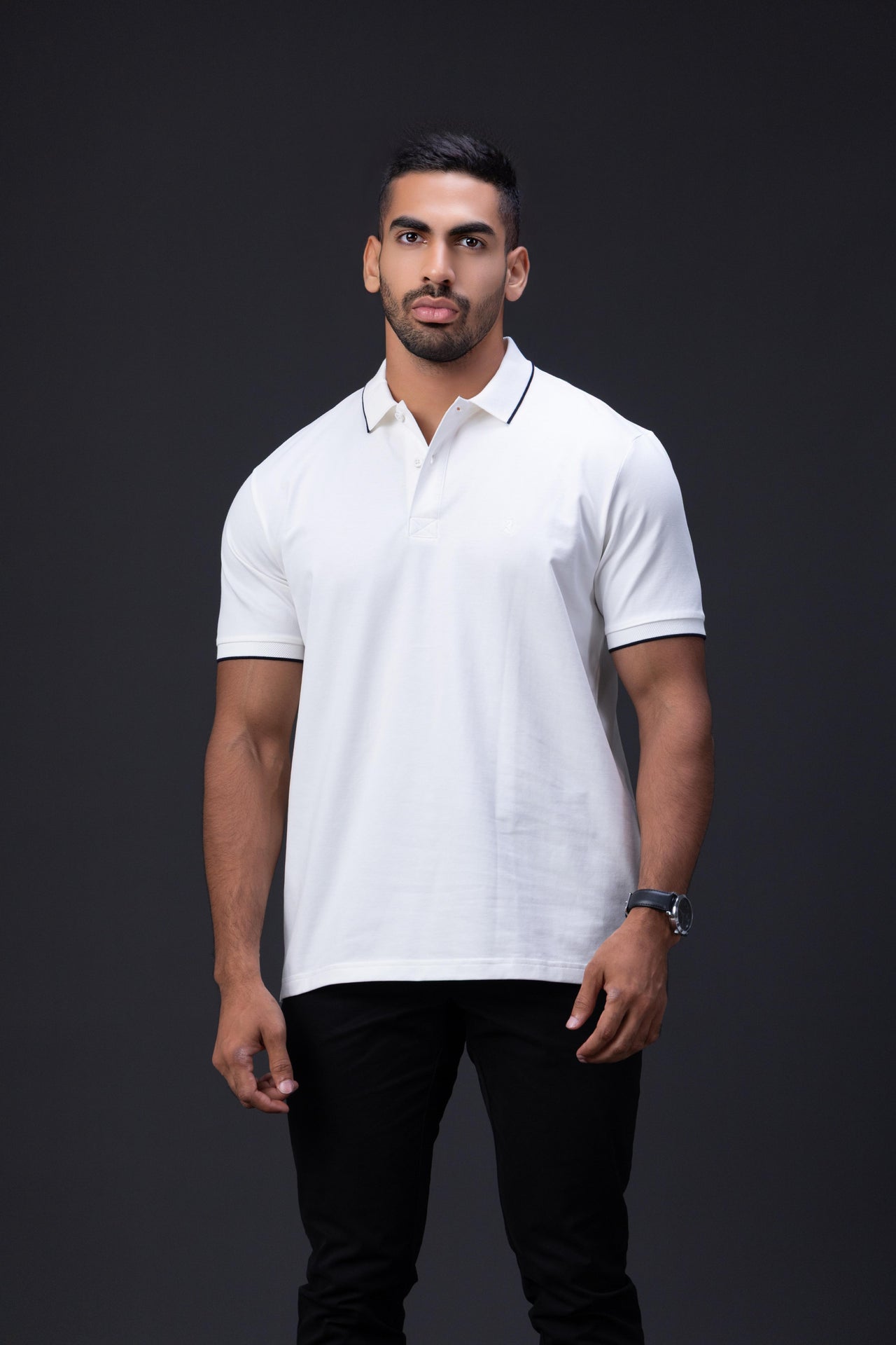 The Classic Contrast-Tipped Polo