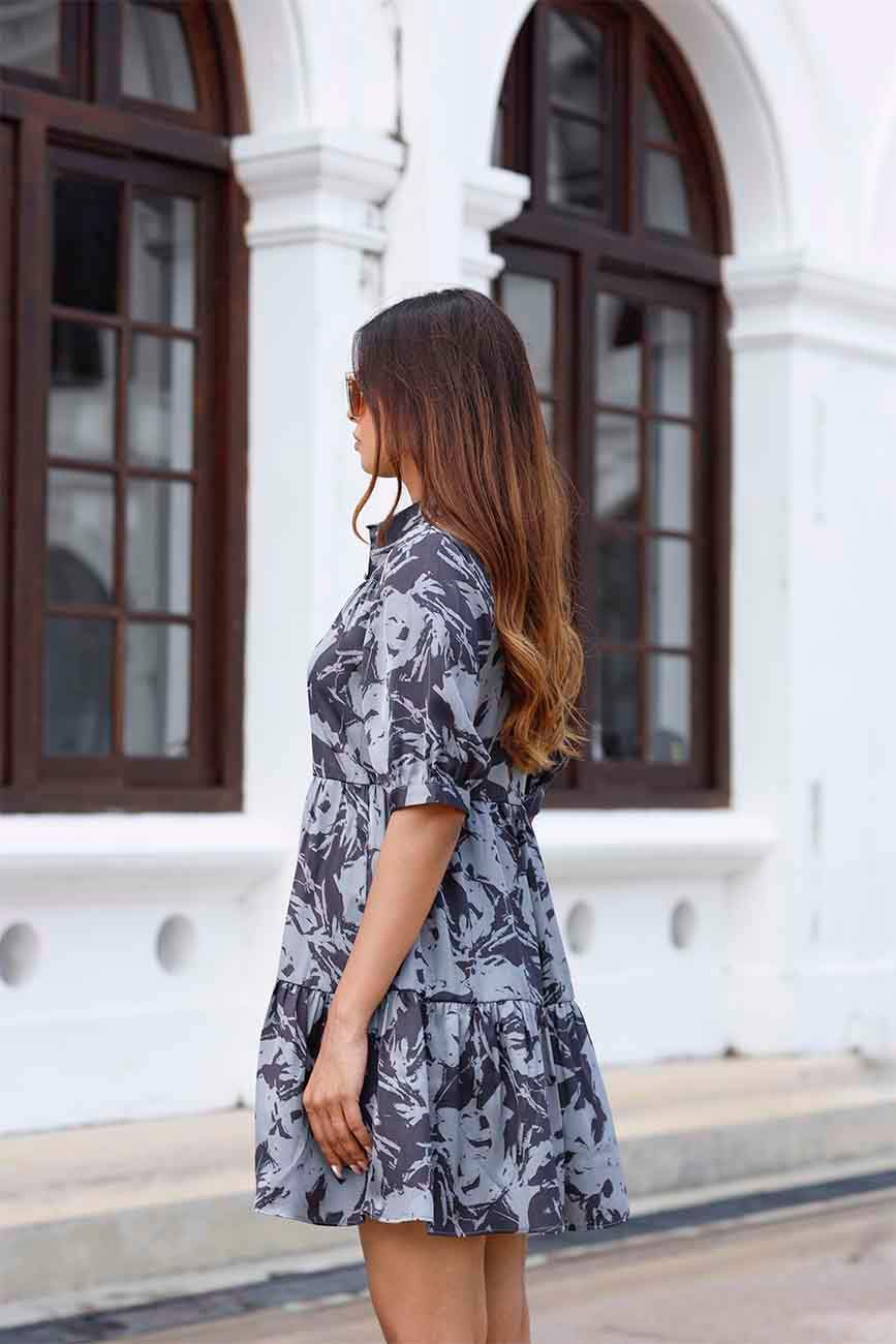 Maya Button Down Frill Dress