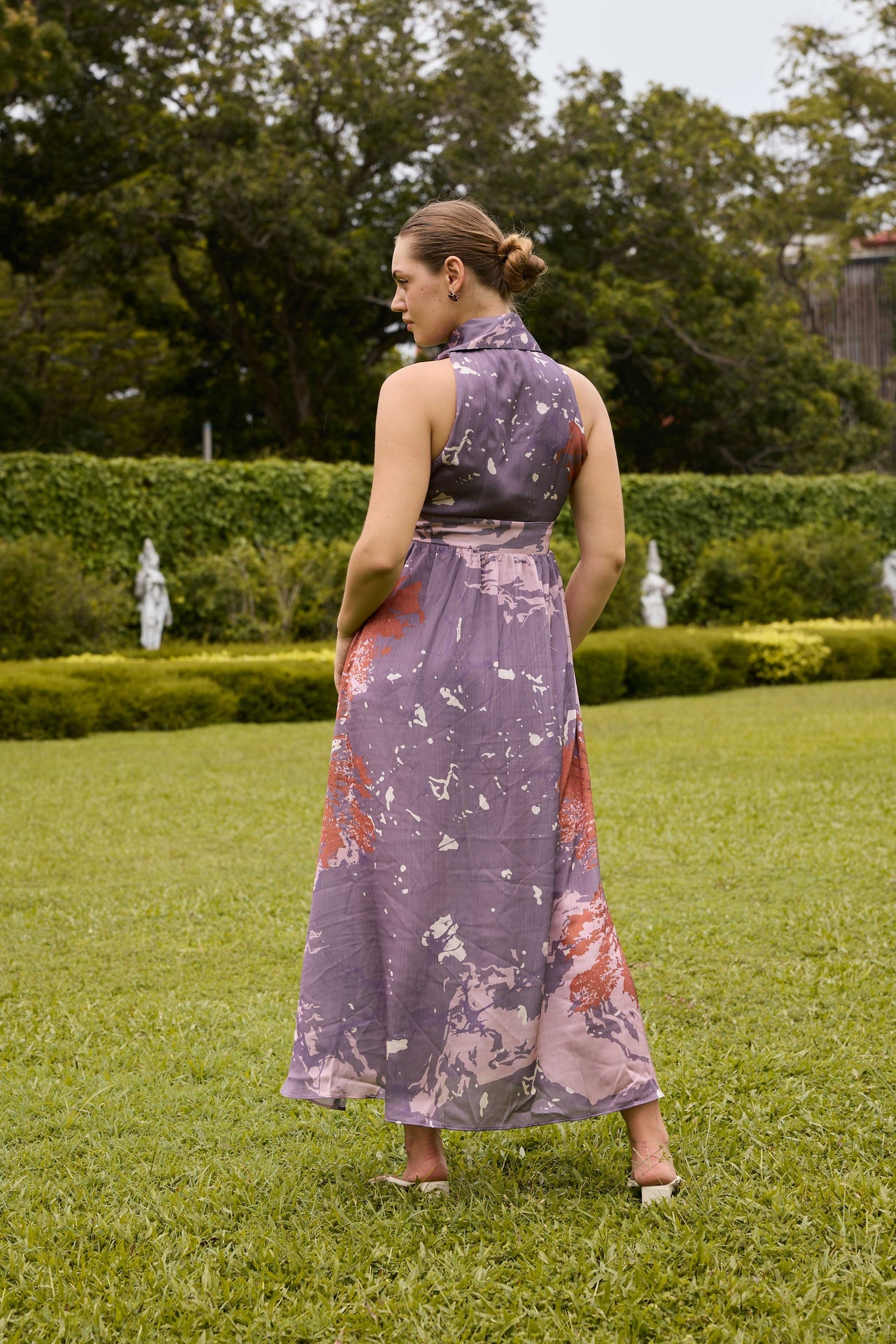 Batik Whirl Halter Neck Dress