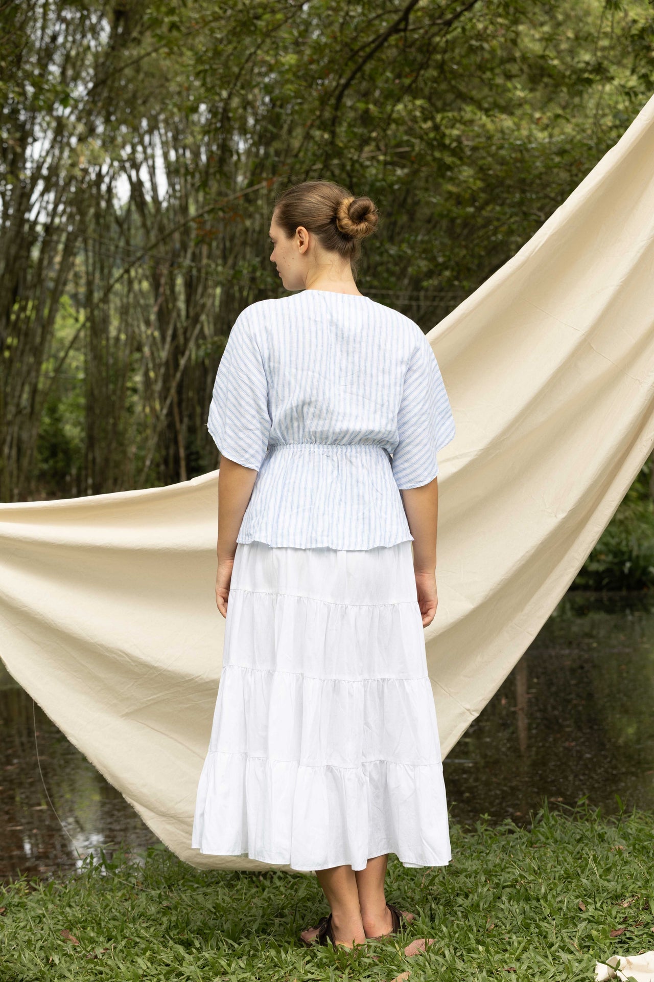 Soline Petal Linen Dress