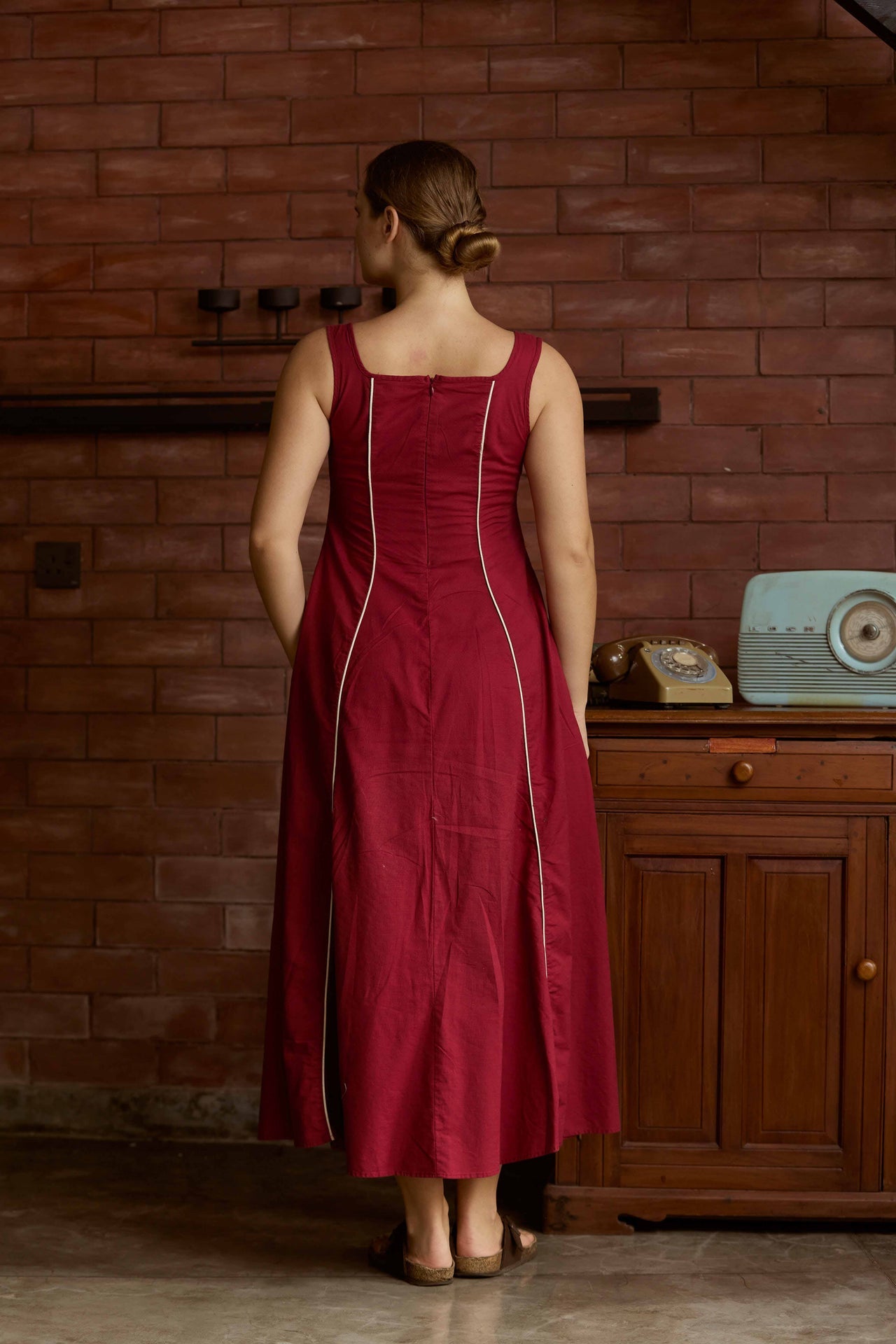 Bloom Touched Linen Dress