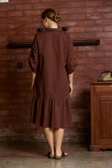 Sage Bloom Linen Dress