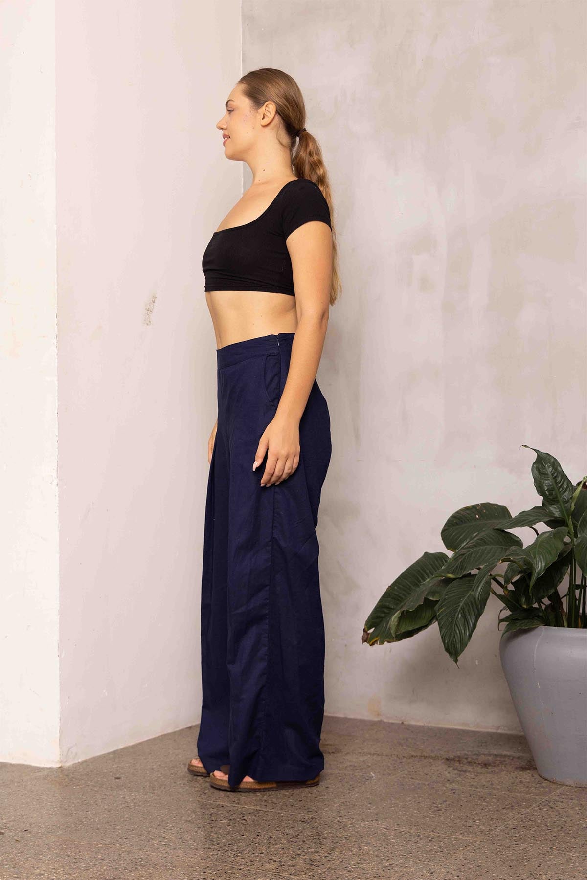 Summer Sky Sophie Linen Pant